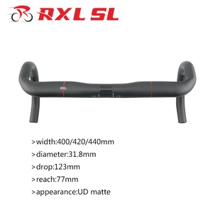 RXL SL углеродный материал шоссейный руль 31,8 мм UD матовый откидной руль 400420440 мм шоссейный велосипед углеродный руль велосипедные изогнутые Рули