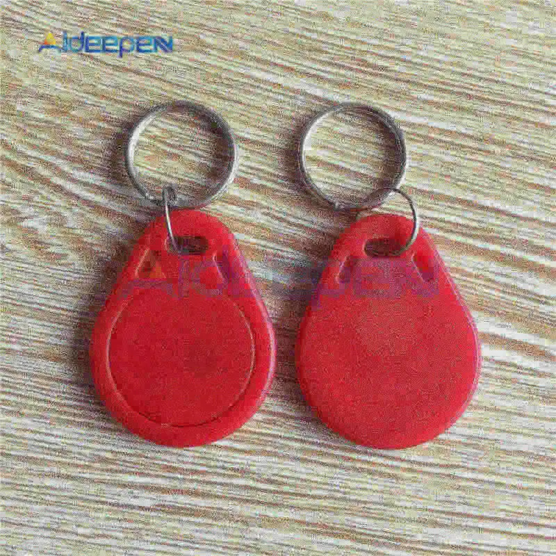 5Pcs Red 5 шт. 13,56 МГц RFID S50 IC брелок для ключей, система контроля доступа, смарт-брелоки, брелоки для карт кампуса, управление посещаемостью - Цвет: 5Pcs Red