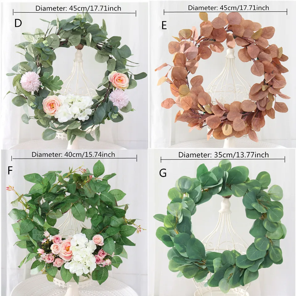 DIY30cm европейские искусственные растения лист оливковой ветви венок из ротанга