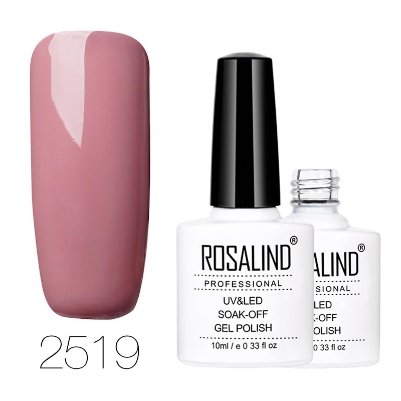 2519 ROSALIND гель 1S 10 мл цветная серия лак для ногтей Полупостоянный лак для ногтей для УФ-и светодиодной лампы впитывающий гель лак для ногтей - Цвет: 2519
