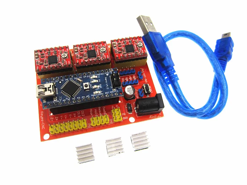 

1 комплект 3DV4 CNC Shield V4 + Nano 3,0 + 3 шт. A4988 Reprap Stepper