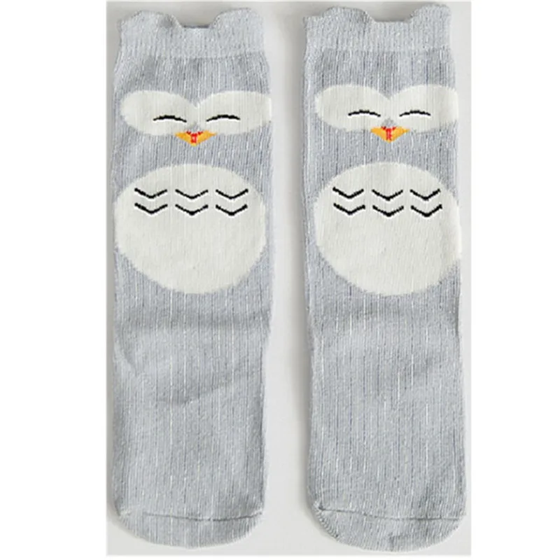 Owl Популярные милые Мультяшные детские носки животного Хлопковые носки для малышей до колена длинные гетры милые носочки для мальчиков и девочек носки для малышей 0-6 лет - Цвет: Owl