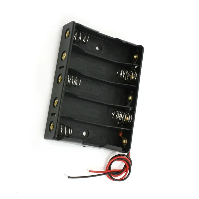 5x1 5 V AA слот для батареи держатель Чехол Коробка провод черный SD998 |