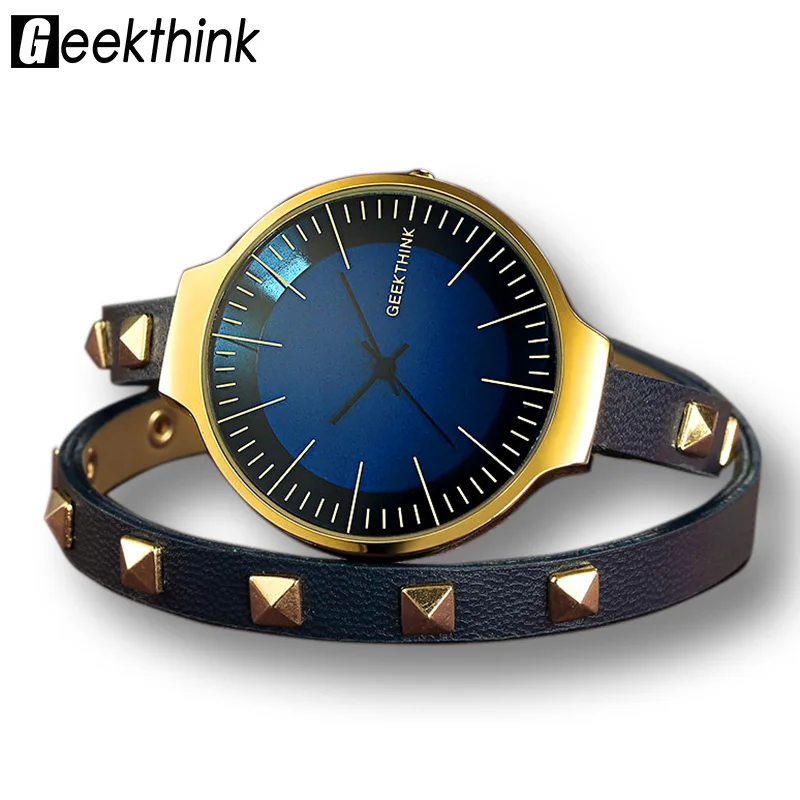 Женские кварцевые часы с кожаным ремешком и заклепками|luxury brand|luxury brand designerluxury