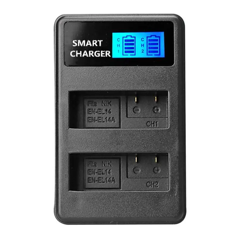 EN-EL14 EN-EL14A батареи ЖК-дисплей Дисплей двойной Порты и разъёмы USB Батарея Зарядное устройство для Nikon P7800 P7700 P7100 P7000 D5600 D5500 D5300 D5200