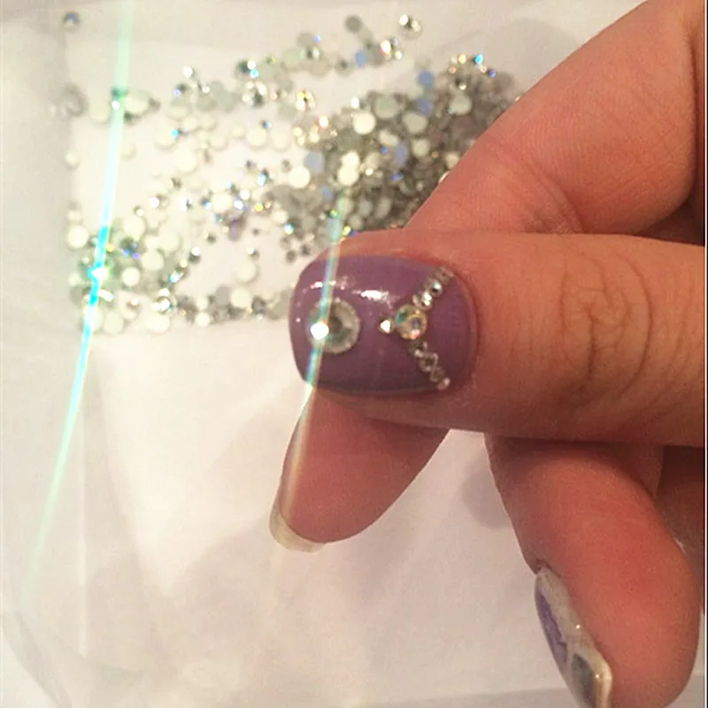 Круглые стразы для дизайна ногтей из розового золота с плоской задней