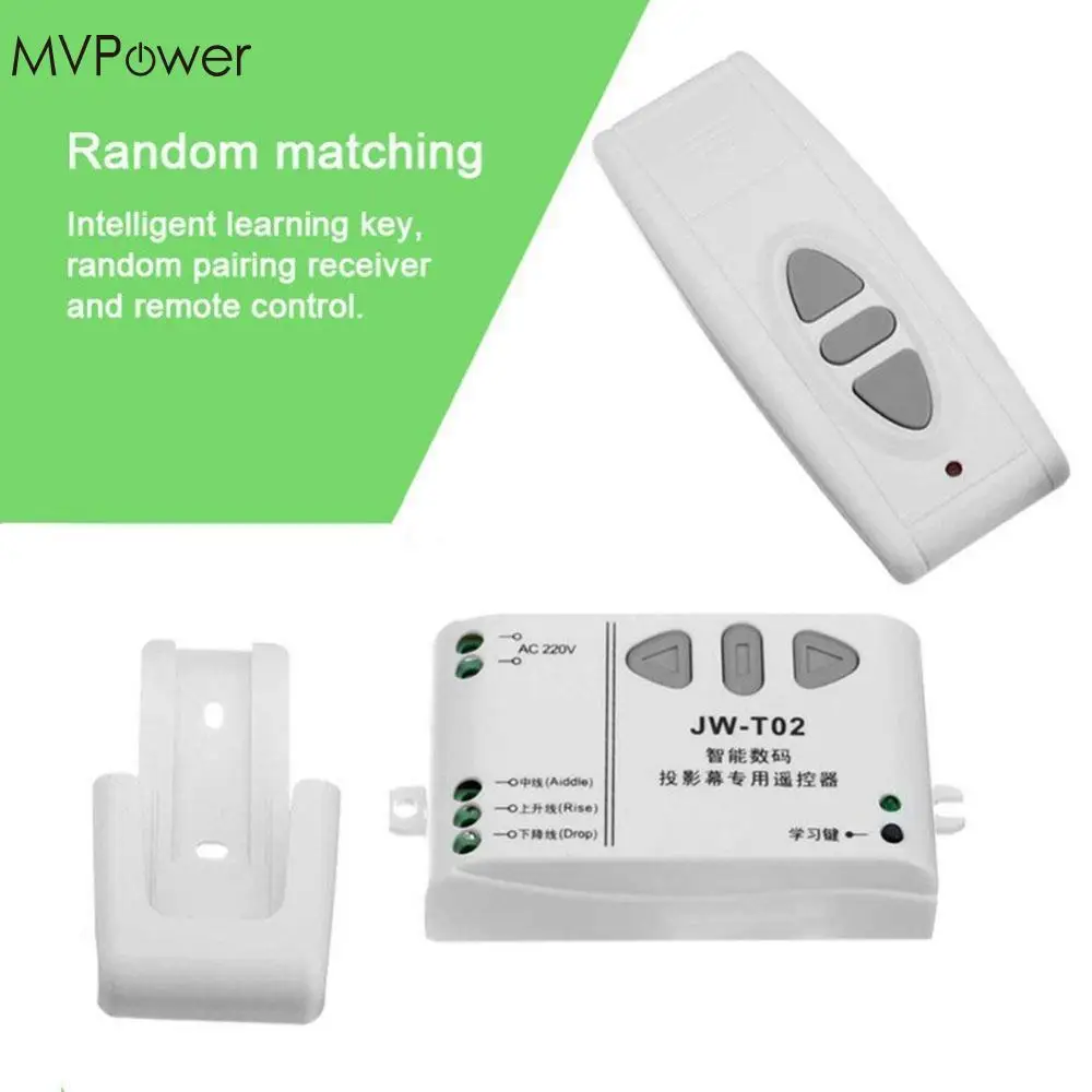 MVpower Универсальный электрический проектор экран шторы Беспроводной RF пульт