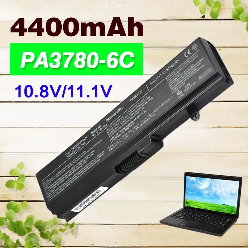 4400mAh 11 1 V 6 батарея для ноутбука pa3780 Toshiba T110 T130 T131 PA3728U 1BRS PA3780U PABAS117 T135 S1309|battery