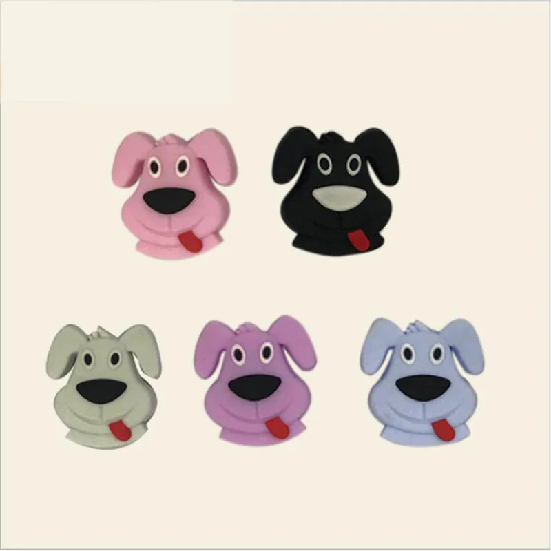 5 шт./лот Детские Прорезыватели мопс собака прилипающий язычок силиконовые