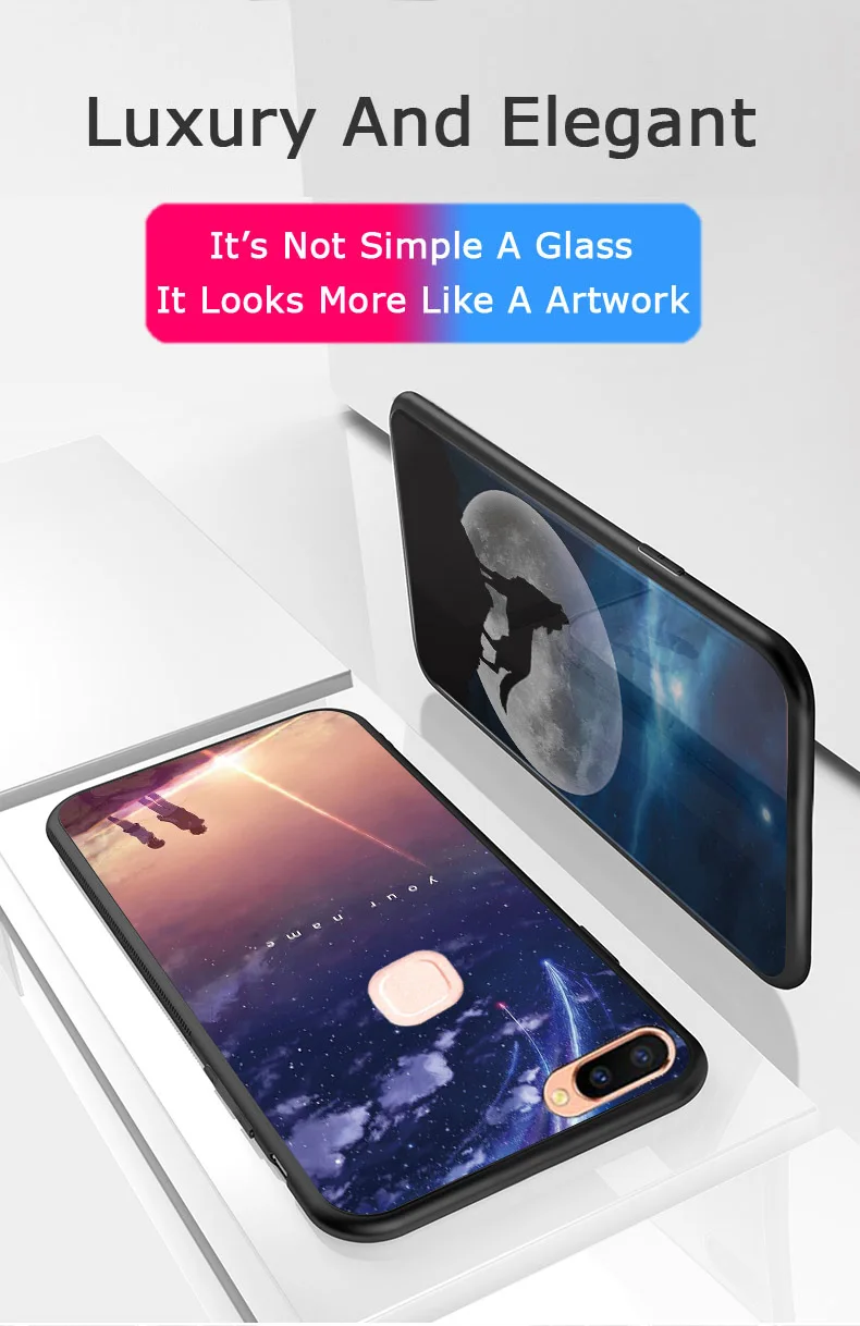 Чехол из закаленного стекла для VIVO X21 X20 Plus X9 X9P X9S Y79 Y75 Y66 Y67 Мягкий ТПУ силиконовый