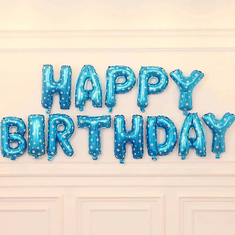 Letter balloon 2 16 дюймов буквы фольгированные шары «С Днем Рождения» Happy День рождения украшения Детские воздушные шарики с алфавитом Baby Shower поставки - Цвет: Letter balloon 2