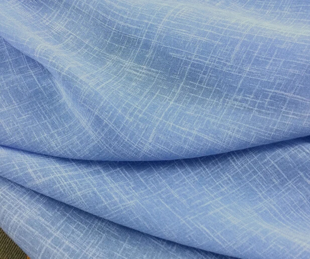 

2 meters 150cm 59.05" width light blue linen yarns fabric robe dress skirt shirt materials MM295