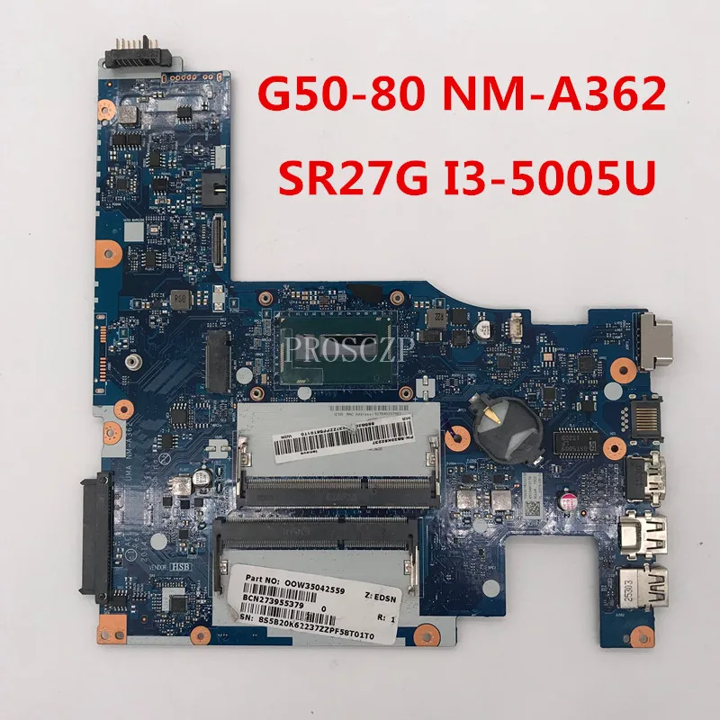 Бесплатная доставка Для G50-80 материнская плата для ноутбука ACLU3/ACLU4 NM-A362 с SR27G I3-5005U