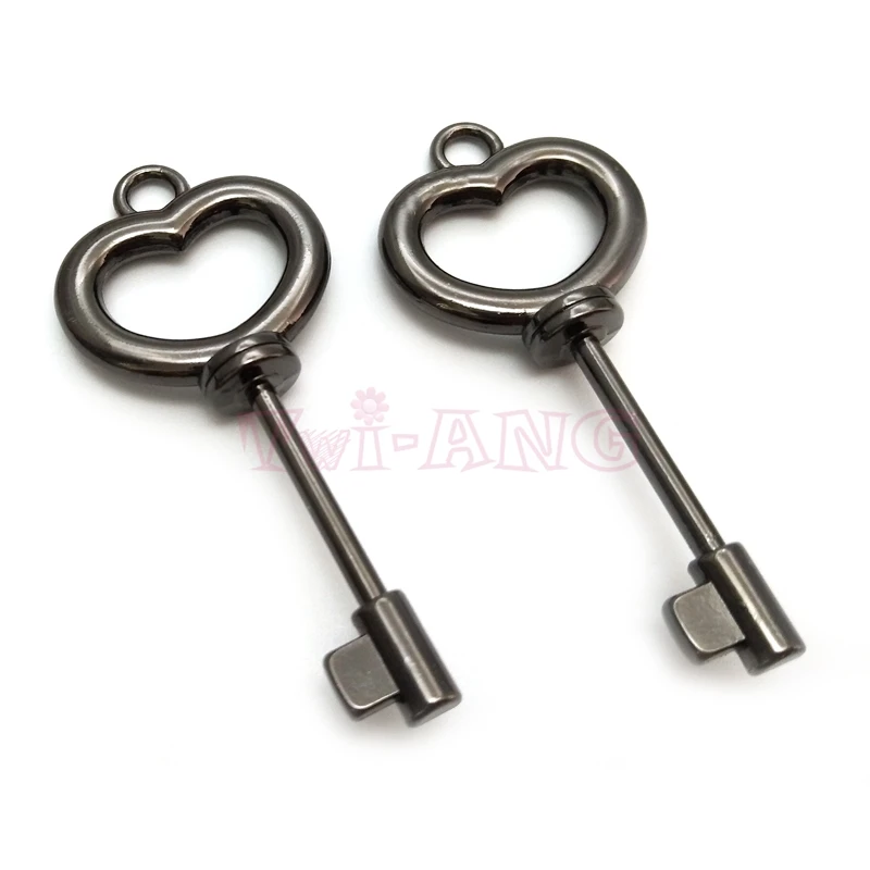 20 шт./лот милые блестящие черные слайдеры на молнии 8 # с надписью Love Key|Бегунки для