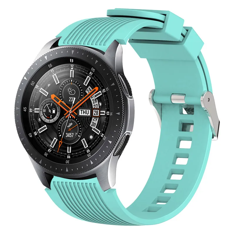 Ремешок силиконовый для Samsung Galaxy Watch 46 мм 42 резиновый сменный Браслет часов Pebble Time