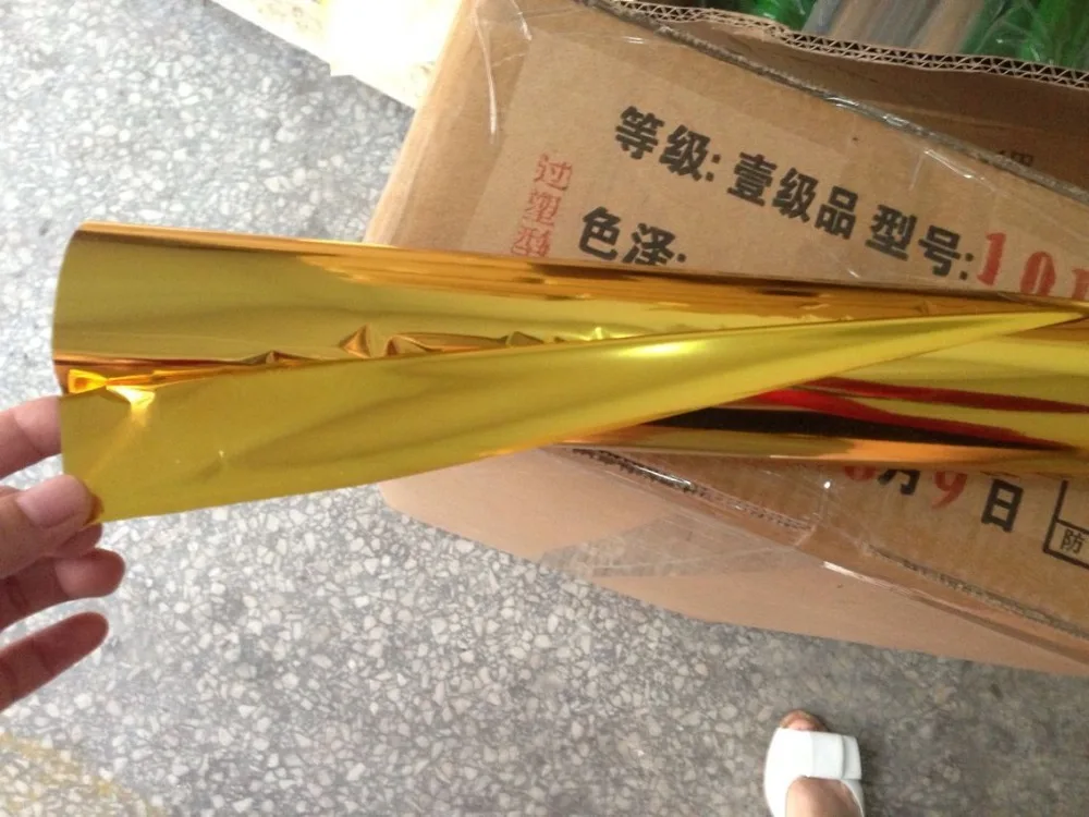 Горячее тиснение фольги двусторонней золотистого и серебристого цвета горячего