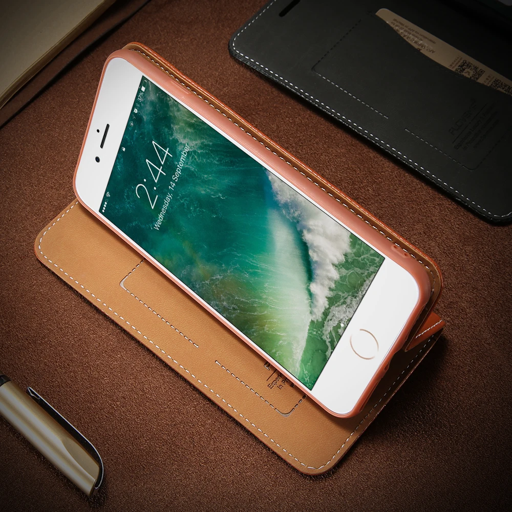 Floveme кожаный чехол для телефона iPhone 7 8 6 6S Plus роскошный Магнитная Чехлы