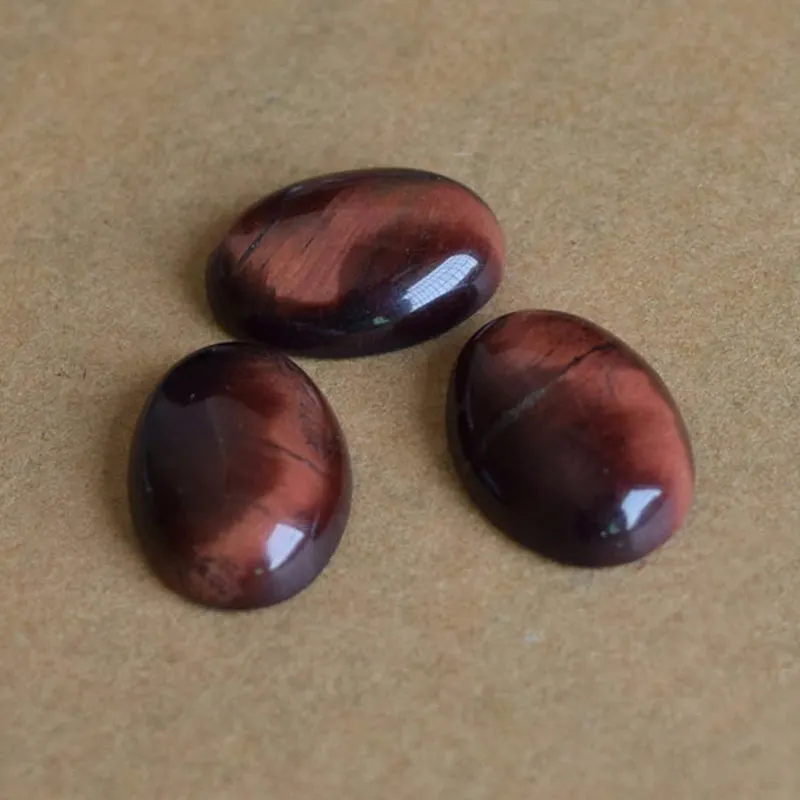 Выбор размера 5 шт./лот овальные красные тигровые глазки Кабошон бусины для