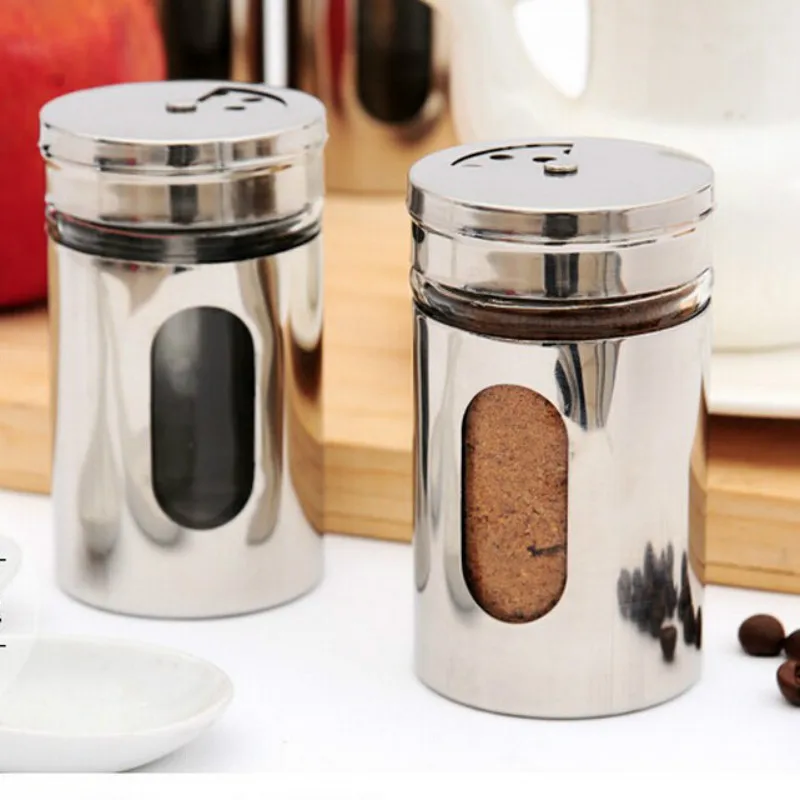 Новый Видимый Нержавеющая сталь сито для муки чашки выпечки сахар соль и перец