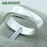 925 silver jewelry simple square rings for women men party fashion jewelry