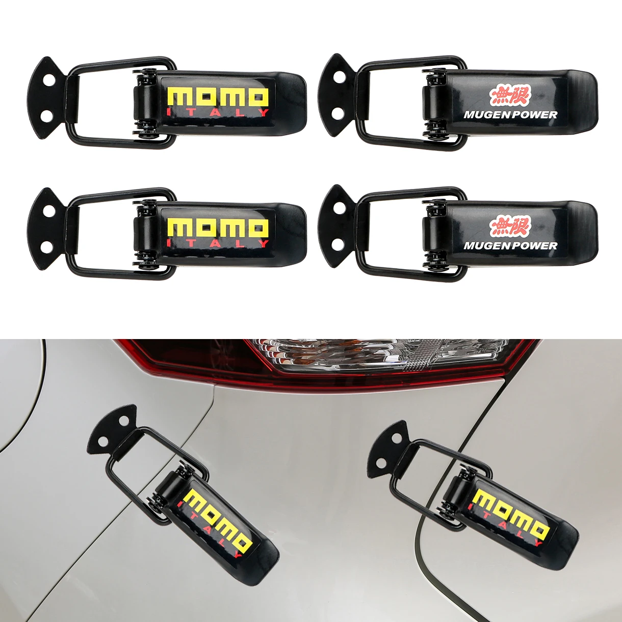 

Car Truck Hood Clip Hasp Car Bumper Security Hook Lock Clip Kit for Racing Quick Release Fasteners 2 Pieces Auto Accessories