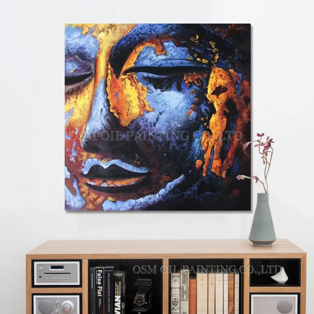 OSM художник ручной работы Высокое качество красивые цвета Будда живопись