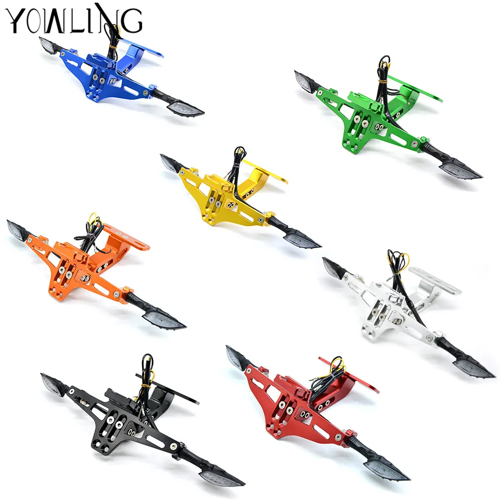 

Motorcycle CNC License Plate Bracket Holder Frame for Kawasaki Ninja 300 Ninja 250R 300R Z750 Z800 Z1000 modified license plate