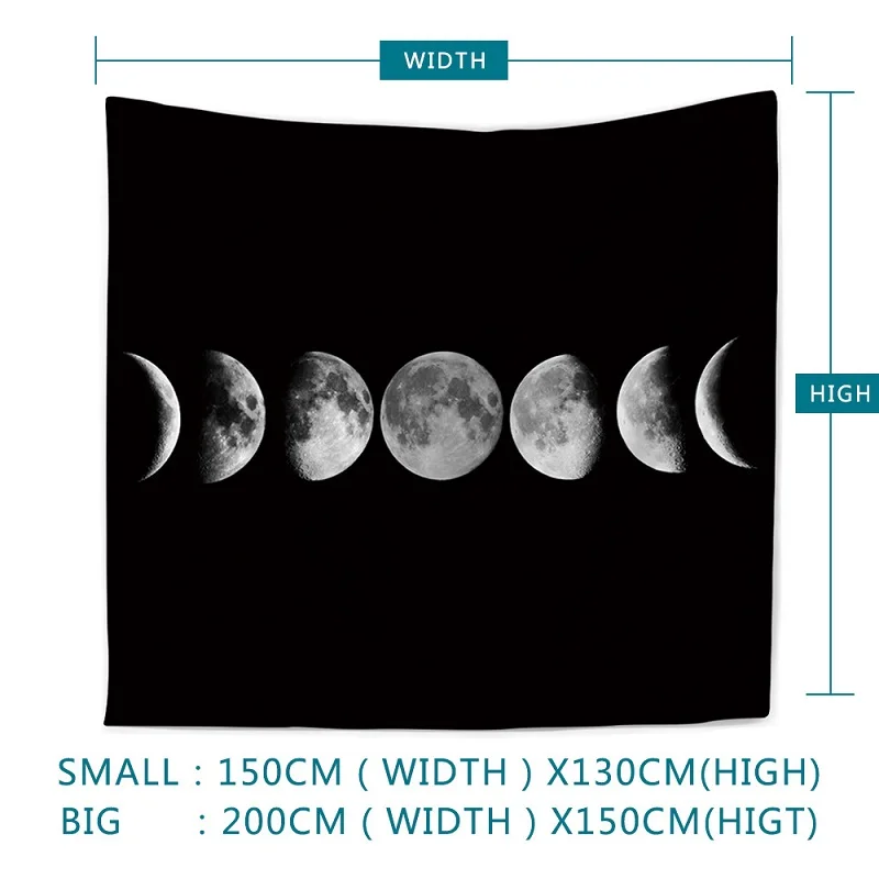 Лунное затмение гобелен настенный Moon тентуре Murale Мандала Одеяло MandalaTapestry ткань