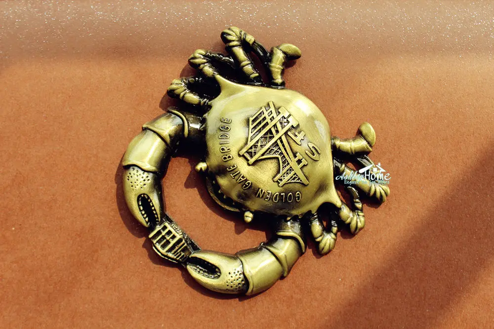 США Сан Франциско Золотые ворота мост сувенир в виде краба 3D металлический