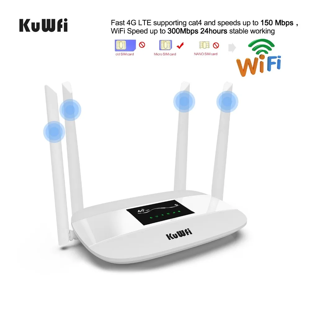Маршрутизатор 4G 300 Мбит / с разблокированный LTE CPE Беспроводной маршрутизатор