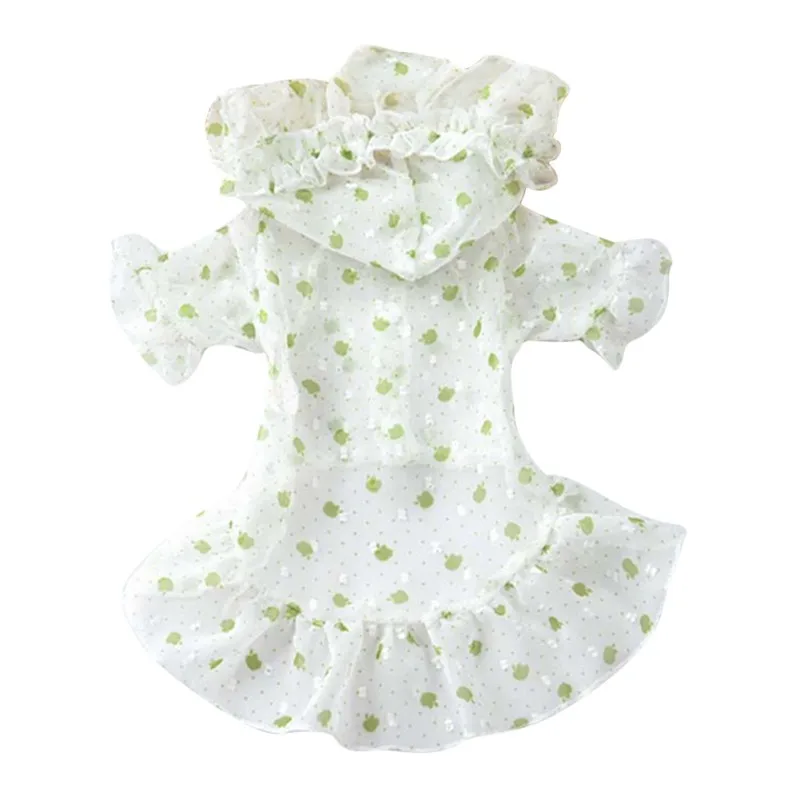 Summer Sun Protection Hoodies Dog Dress Transparent Skirt Cute for Small Medium Cat Puppy Kitty Pet Clothing | Дом и сад
