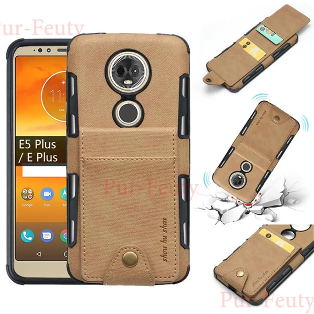 Чехол для moto rola moto E4 XT1767 XT1766 E5 G4 G5 S Plus, тонкий холщовый противоударный чехол с держателем для карт, откидной Чехол для moto g4 g5 g5s plus