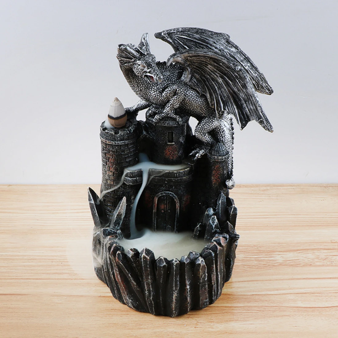 Поджигатель для благовоний с подачей дыма Dragon + 10 шт. конусных забавные подарки