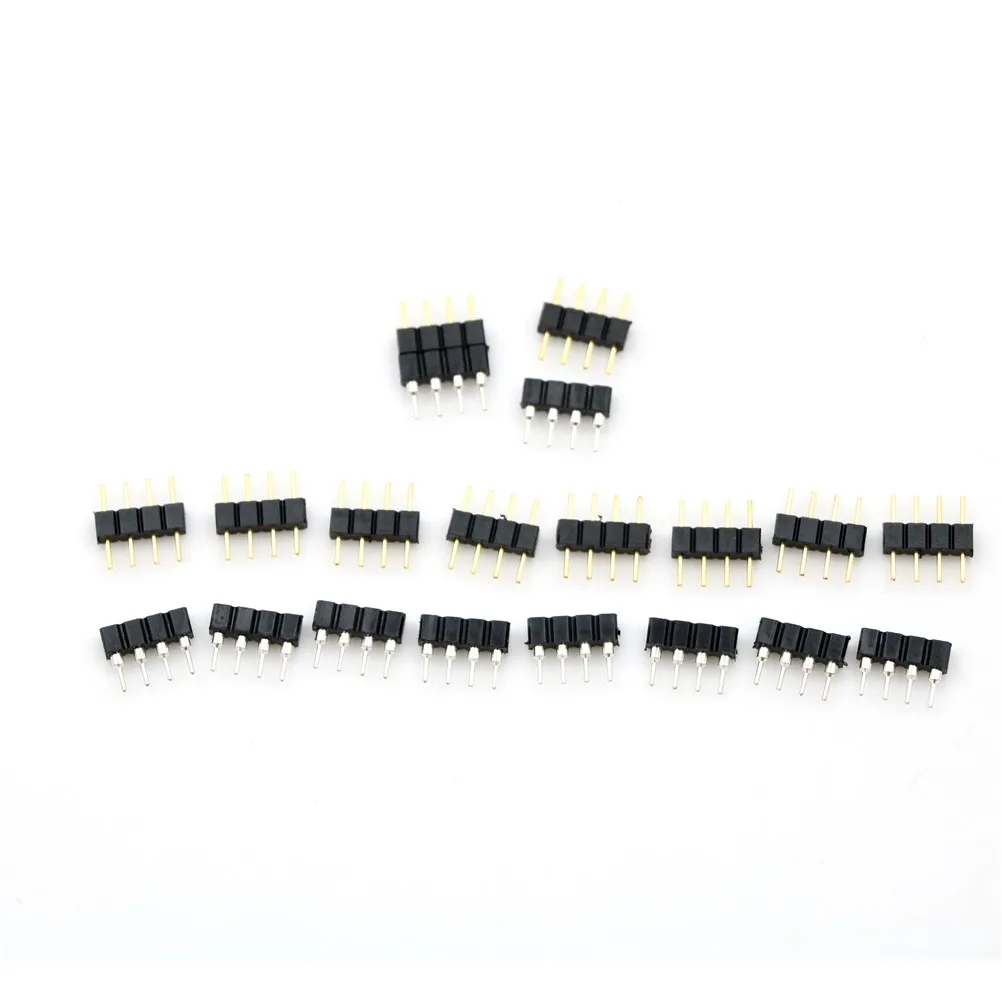 10 шт./лот 4pin RGB Разъем 4 Pin игла мужской и женский Тип для 5050 3528 Светодиодные полосы