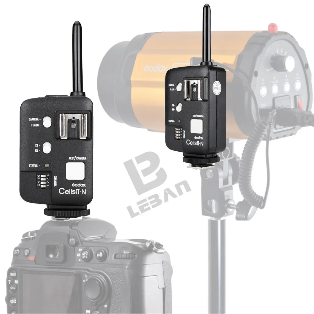 Godox wireless Cells-II Flash Trigger 1/8000 скорость дистанционного беспроводного стробоскопа студийная вспышка Speedlite Trigger для Nikon