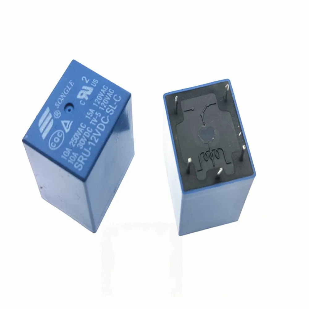 50 шт./лот Мощность реле SRU-05VDC-SL-C SRU-12VDC-SL-C SRU-24VDC-SL-C 5 В, 12 В, 24 В постоянного тока, T70 10A 5PIN