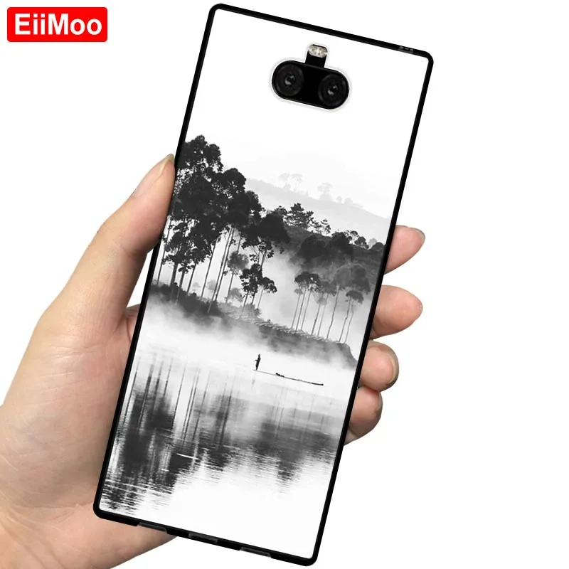 10 EiiMoo силиконовый чехол-накладка для sony Xperia 10 Plus, матовый тонкий мягкий ТПУ чехол-накладка для sony Xperia 10, чехол-накладка - Цвет: 10