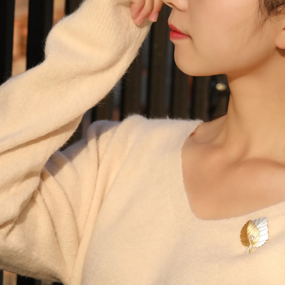 Женские броши Seven Candy Leaf брошь с двойным Кленовым листом модные аксессуары