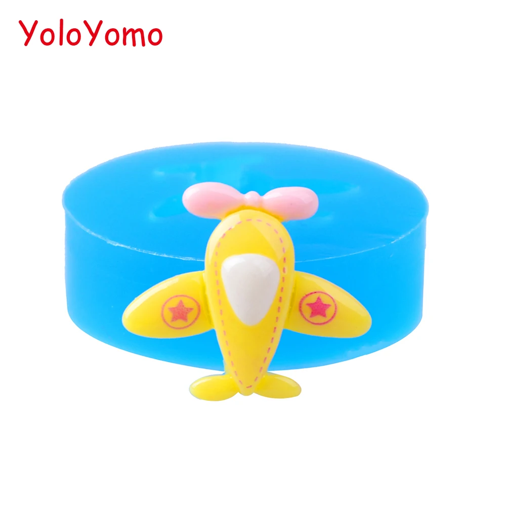 F066YL 30 3 мм Самолет Гибкая силиконовая форма Форма Sugarcraft помадка торт Топпер смола