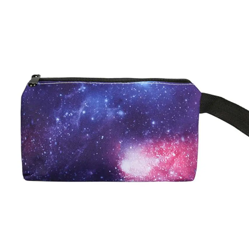 

Fashion Women Two Pieces Bag Sets Galaxy Print Backpack With Clutch Bag School Bag For Girls+Small Purse Laptop Backpack Rugzak