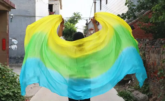 Фабричная оптовая продажа Классическая шелковая Фата для танца живота 250*114 см|veil