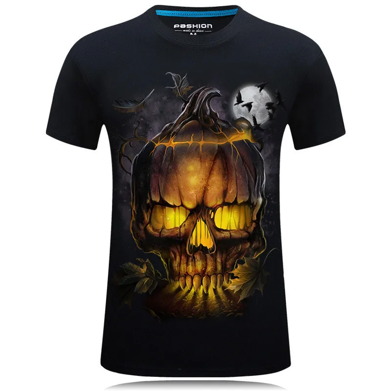 Футболка с 3D-принтом Fire Skull для мужчин и женщин футболка коротким рукавом в стиле