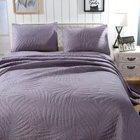 cotton bedspread on the bed quilt set 3pcs quilted coverlet solid embroidered bed covers king size summer blanket for double bed