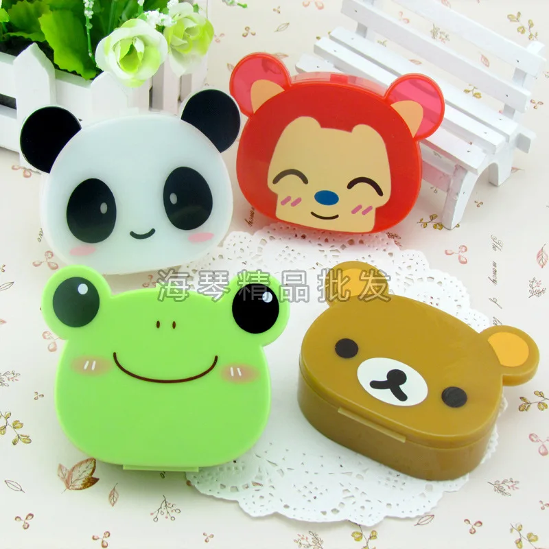 LIUSVENTINA милые животные лиса медведь панда лягушка футляр для контактных линз