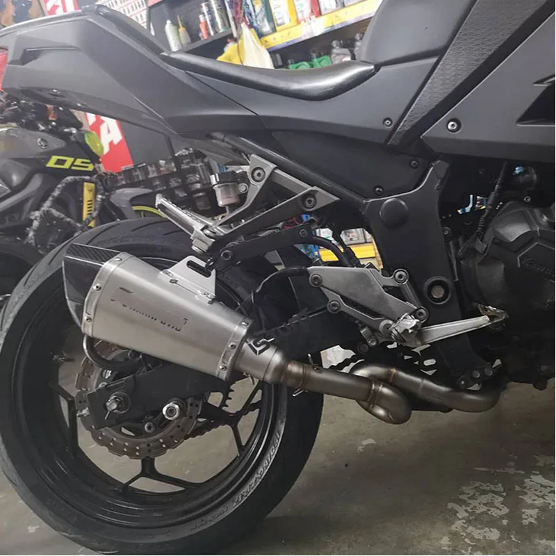 Полная выхлопная система для Kawasaki Z250 Z300 Ninja 250 300 мотоциклетная Соединительная труба Слип-он 51 мм Глушитель с DB Killer Escape
