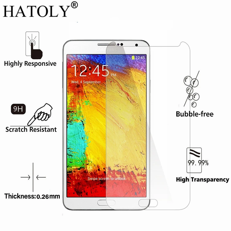 2 шт закаленное стекло для Samsung Galaxy Note 3 ультра тонкий протектор экрана SM N9005 N900