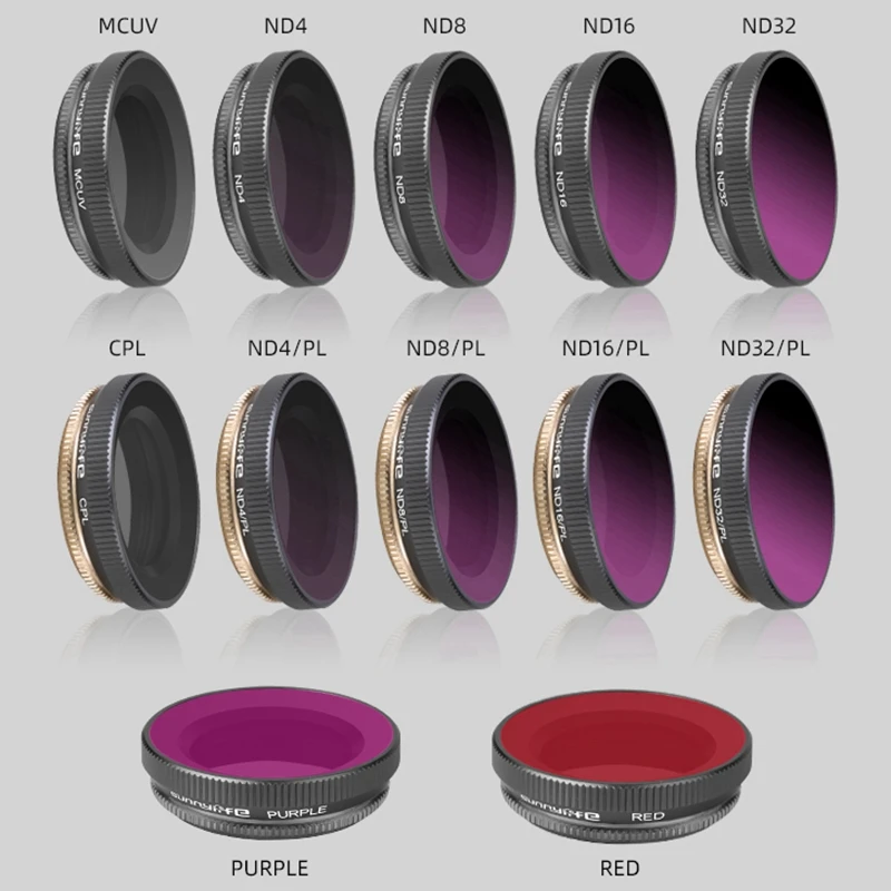 for DJI OSMO ACTION Camera Lens Filter Sets CPL MCUV ND4/8/16/32-PL Diving Red Action Accessories | Электроника