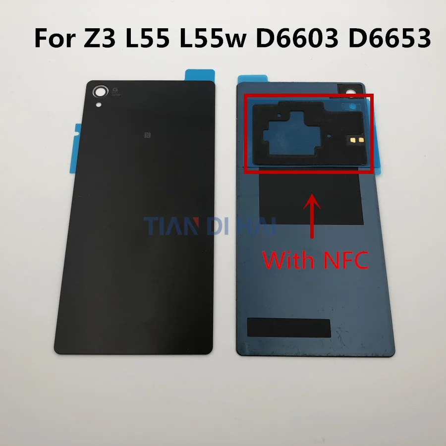 Задняя стеклянная крышка батарейного отсека для Sony Xperia Z4 Z3 + Plus E6553 E6533 Z2 Z1 задняя
