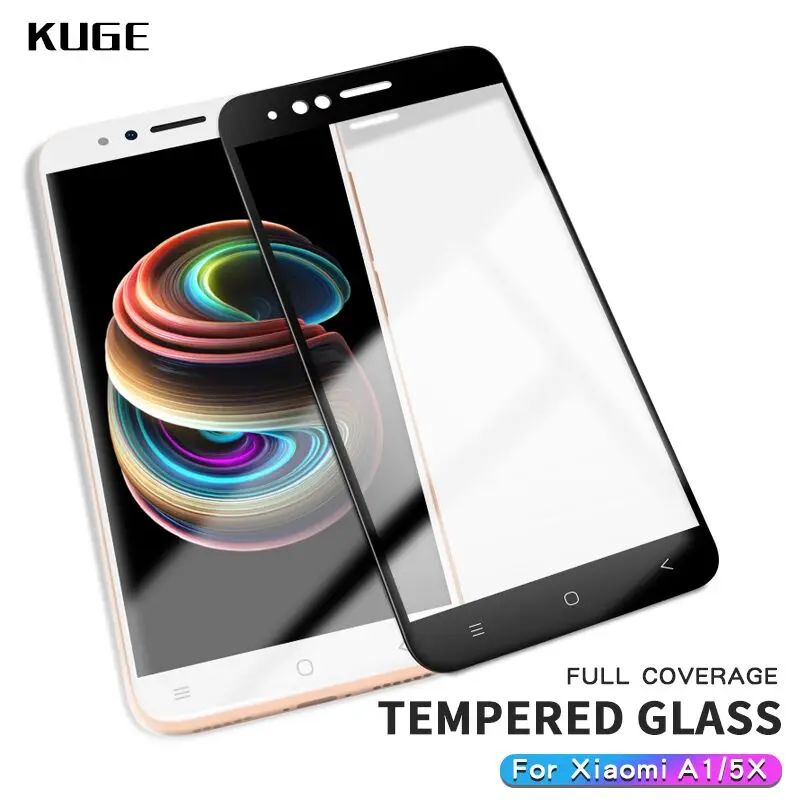 Закаленное защитное стекло KUGE xiaomi mi a1 с полным покрытием защитная пленка для