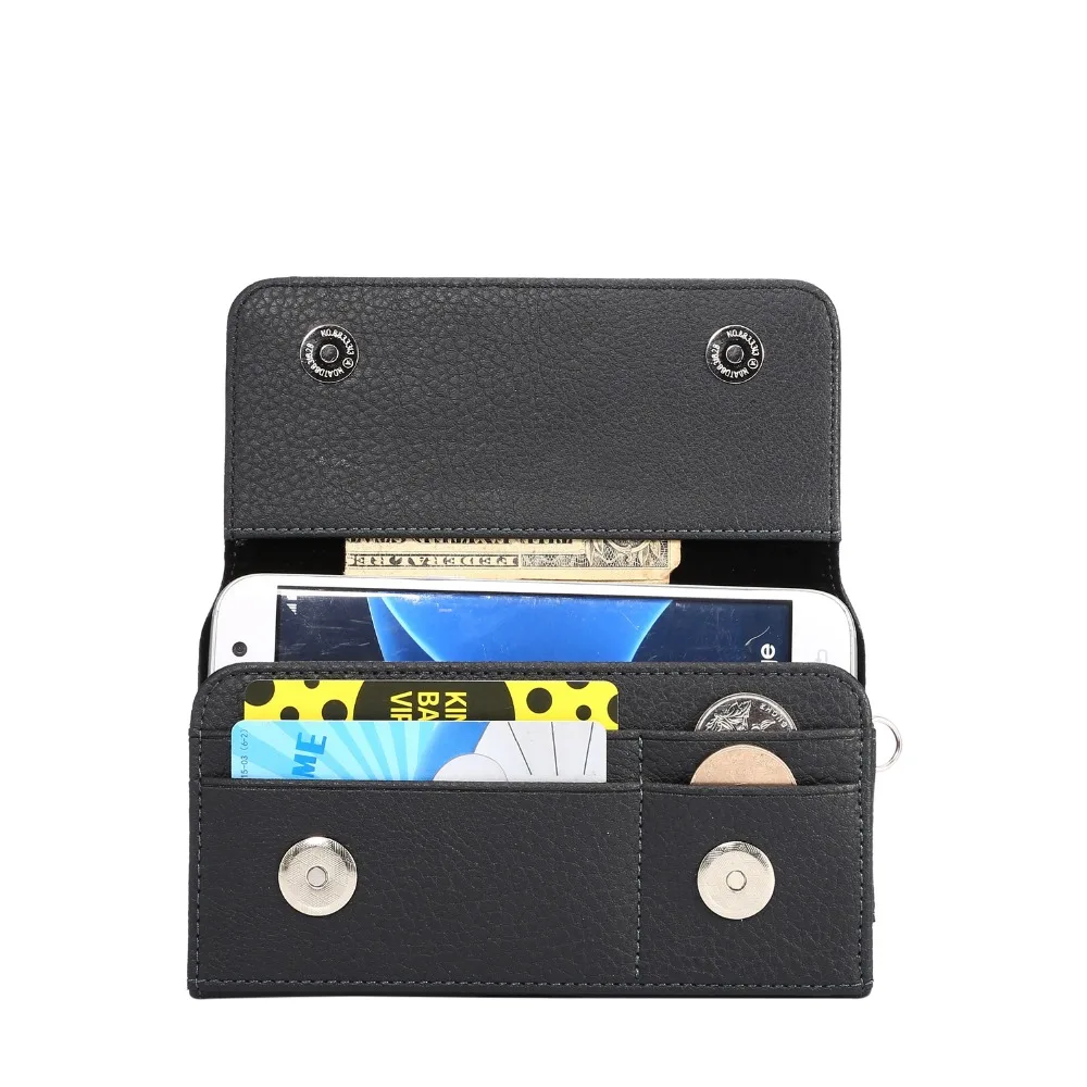 Для Sony Xperia L2/L1/R1 Plus/R1/M4 Aqua/M5 горизонтальная поясная сумка-кобура с отделениями для